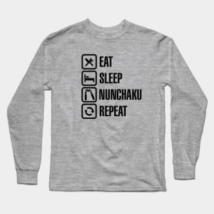 Eat Sleep Nunchaku Repeat Long Sleeve T-Shirt